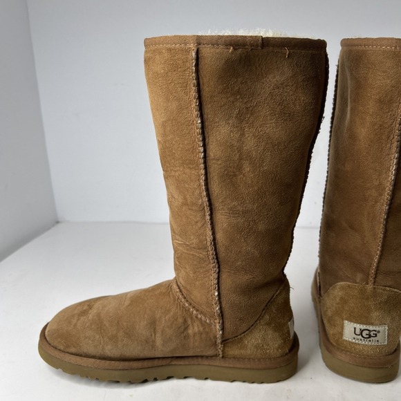 UGG Australia Women's Classic Tall Chestnut 5229 Sheepskin Shearling Boots Sz 6 - Picture 6 of 13